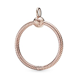 Privezak O od 14k roze pozlate