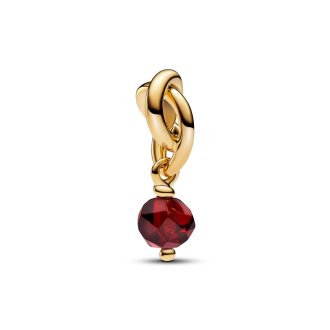 Birthstone januar - viseći privezak od 14k pozlate