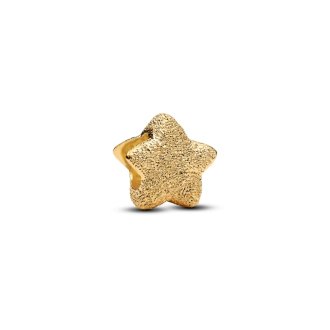 Mini privezak sa teksturom Zvezda od 14k pozlate