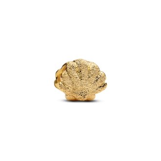 Mini privezak sa teksturom Školjka od 14k pozlate