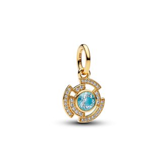 Marvel Iron Man Arc Reactor viseći privezak od 14k pozlate koji svetli u mraku
