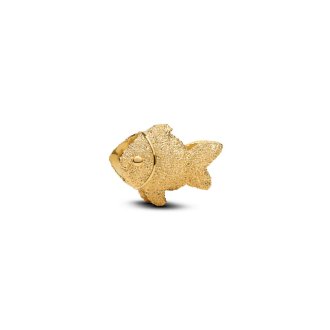 Mini privezak sa teksturom Riba od 14k pozlate