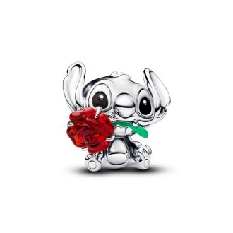 Disney Stitch Rose privezak od murano stakla